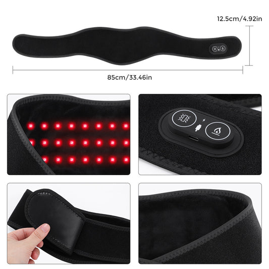 QJ™ 660850nm Red Light Therapy Neck Heating Neck Support Heating Neck Vibration Heating Band