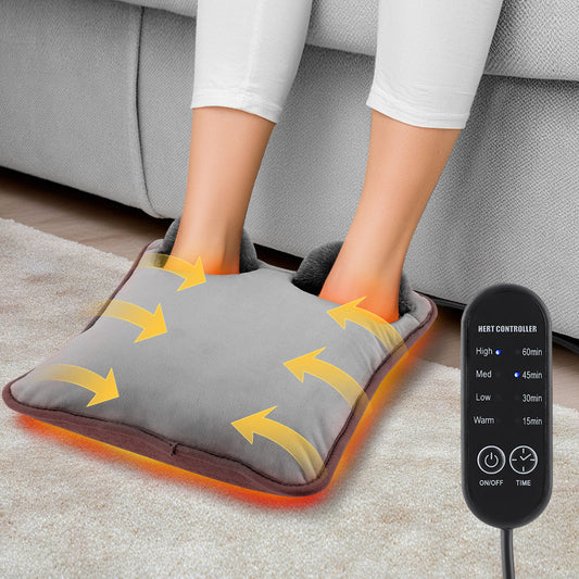 QJ™ USB Plug-in Electric Foot Warmer Pad for Home and Office, Quick Heat, Four Temperature Control Levels, Foot Warming Artifact, Heating Pad, Foot Warmer