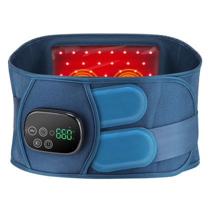 QJ™ Vibration Massage Support Elastic Waist Belt 48 Infrared 660850 Heat Therapy Red Light Waist Belt Physiotherapy
