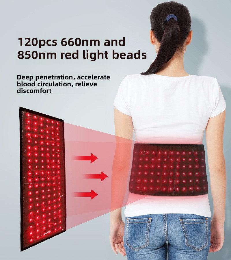 QJ™ LED Red Light Therapy Heating Waist Belt Electric Heating Infrared Heat Therapy Waist Belt Warm Direct Insertion Red Light Waist Support Belt