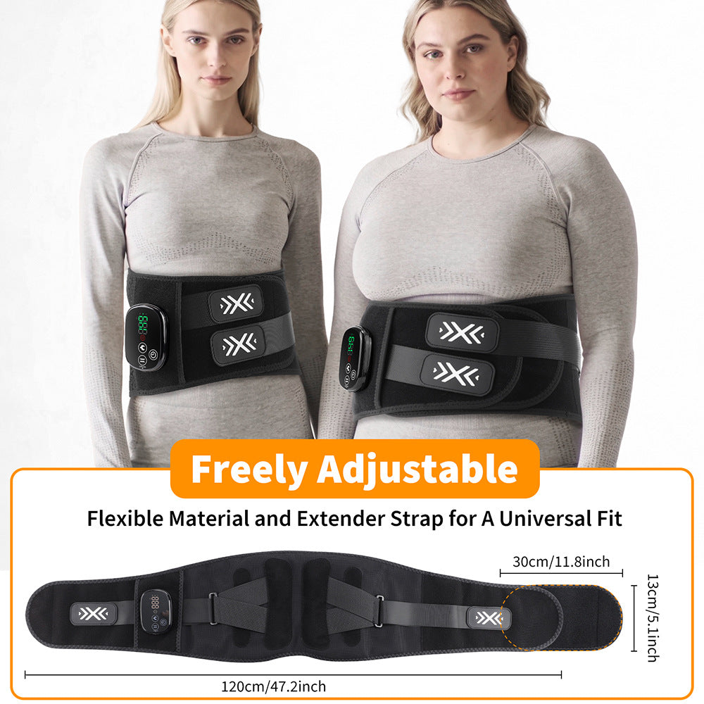 QJ™ Wireless Waist Massager Electric Heating Massage Hot Compress Support Waist Belt Intelligent Timing Waist Belt