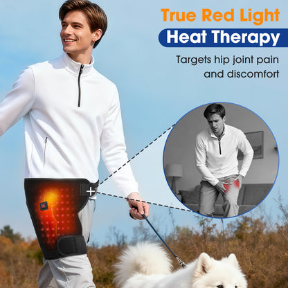 QJ™ Electric Heating Hip Protector 105 Red Light 660/850nm Lamp Beads Heating Waist Belt Hip Hot Compress Physiotherapy Instrument
