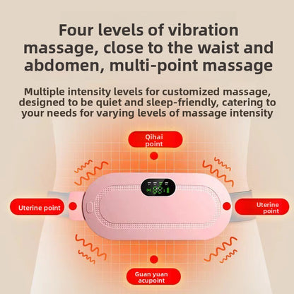 QJ™ Electric Heating Belt for Menstrual Cramps, Menstrual Pain Relief Device, Heating and Massaging Waist Belt for Women