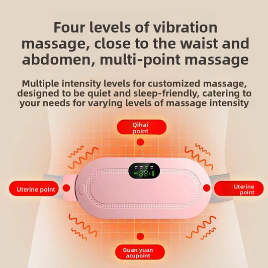 QJ™ Electric Heating Belt for Menstrual Cramps, Menstrual Pain Relief Device, Heating and Massaging Waist Belt for Women