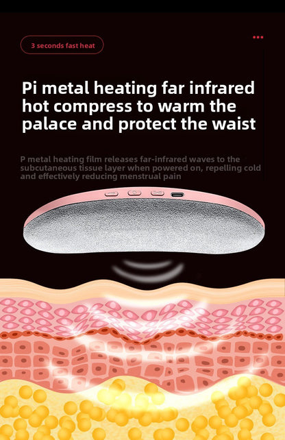 QJ™ Electric Heating Belt for Menstrual Cramps, Menstrual Pain Relief Device, Heating and Massaging Waist Belt for Women
