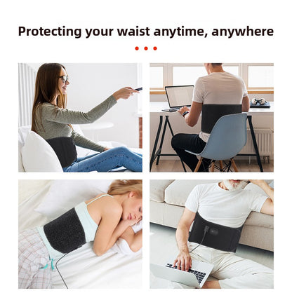 QJ™ LED Red Light Therapy Heating Waist Belt Electric Heating Infrared Heat Therapy Waist Belt Warm Direct Insertion Red Light Waist Support Belt