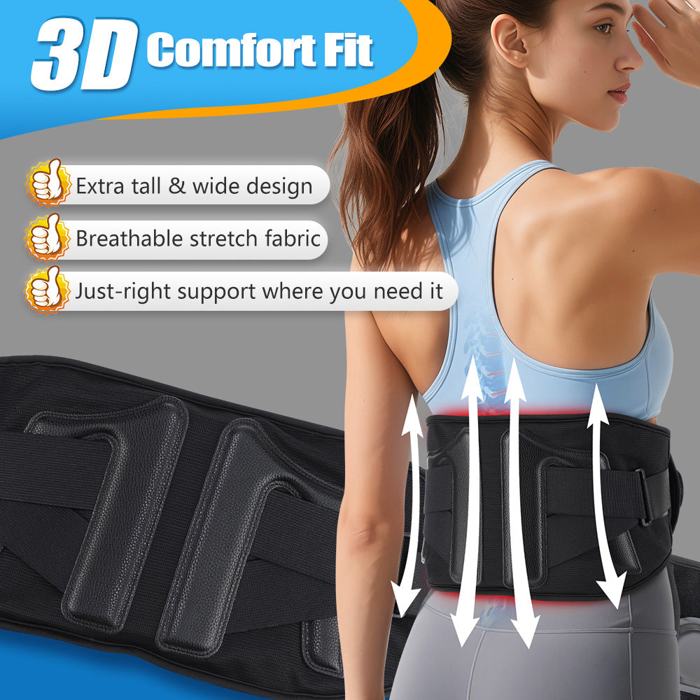 QJ™ Vibration Massage Support Elastic Waist Belt 48 Infrared 660850 Heat Therapy Red Light Waist Belt Physiotherapy