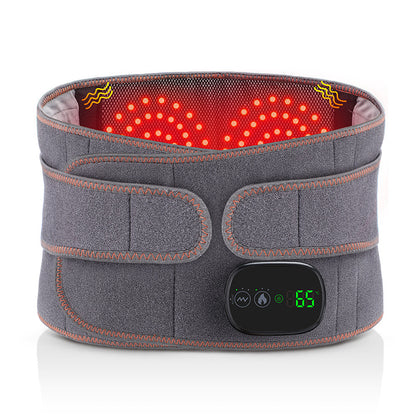 QJ™ Intelligent Red Light Heating Massage Waist Belt Lumbar Traction Device Heat Therapy Waist Belt Elderly Waist Support Belt Customizable