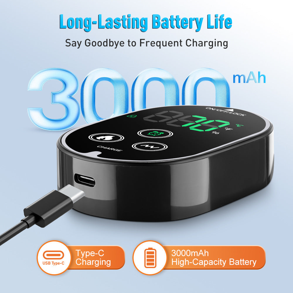 QJ™ Hot Compress Vibration Foot Massage Electric Heating Ankle Rechargeable Multifunctional Joint Ankle Support Massager