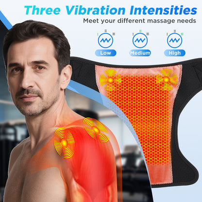 QJ™ Private Model Graphene Electric Heating Shoulder Pad APP Wireless Control Detachable Hot Compress Massage Shoulder Massager