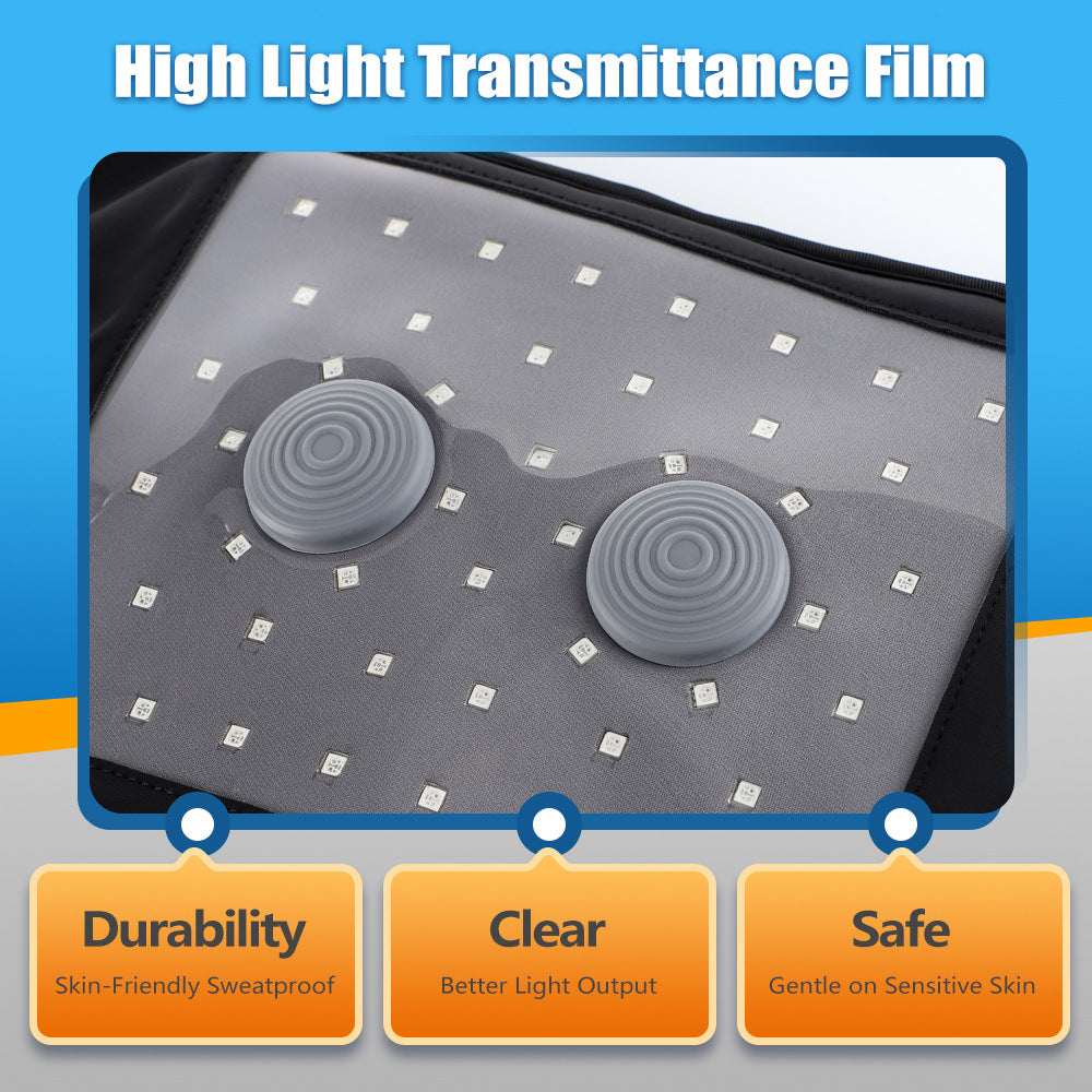 QJ™ Vibration Massage Support Elastic Waist Belt 48 Infrared 660850 Heat Therapy Red Light Waist Belt Physiotherapy