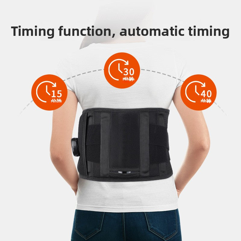 QJ™ New LED Red Light Elastic Waist Support Wireless Touch Timer Heating Red Light Therapy Warm Uterus Waist Belt