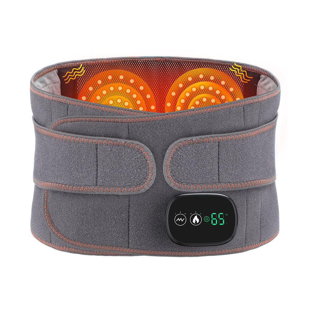 QJ™ Intelligent Red Light Heating Massage Waist Belt Lumbar Traction Device Heat Therapy Waist Belt Elderly Waist Support Belt Customizable
