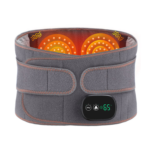 QJ™ Intelligent Red Light Heating Massage Waist Belt Lumbar Traction Device Heat Therapy Waist Belt Elderly Waist Support Belt Customizable