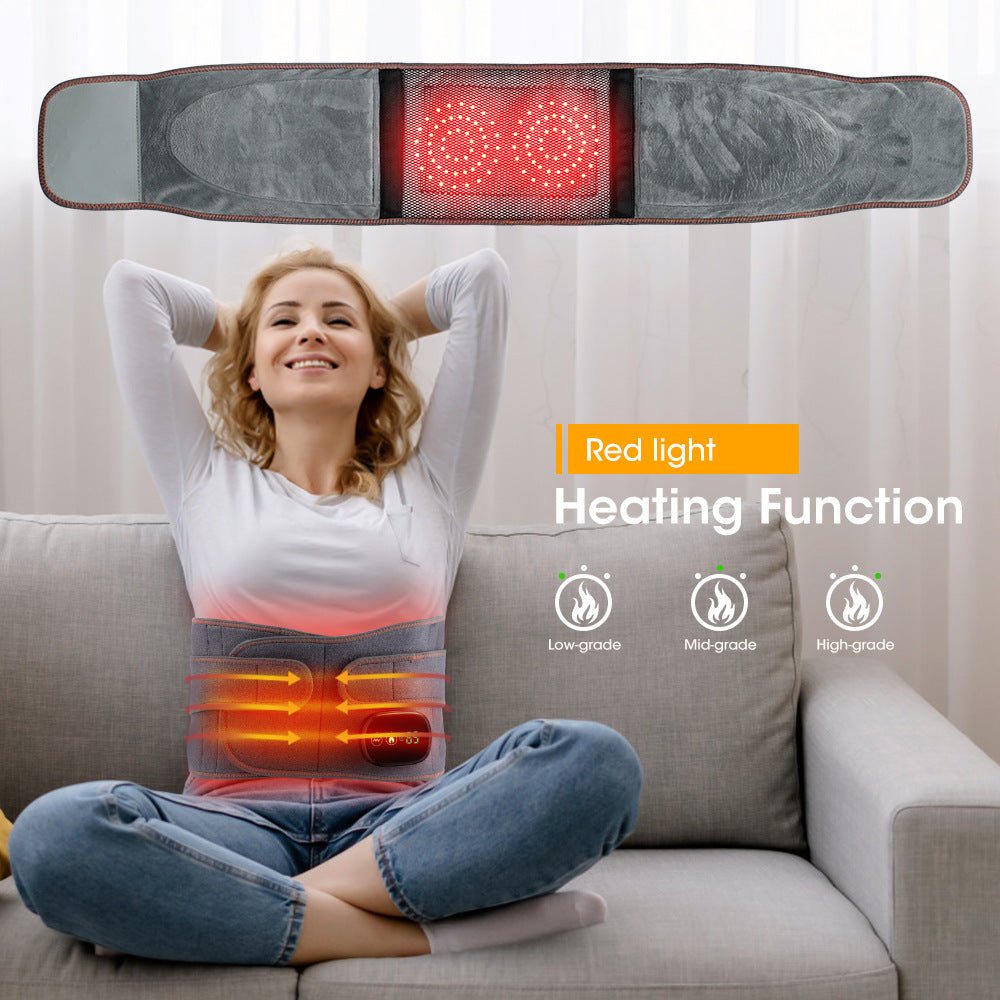 QJ™ Red Light Heating Massage Waist Belt Intelligent Electric Heating Waist Support Hot Compress Waist Massager Factory