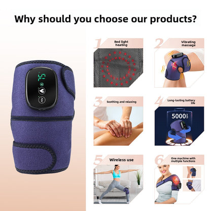 QJ™ Red Light Heating Massage Knee Pads Shoulder Pads Elbow Pads Smart Wireless Heating Infrared Therapy Mugwort Old Cold Legs