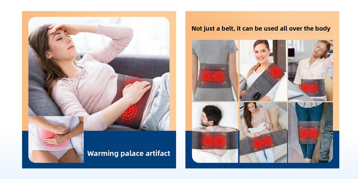 QJ™ Red Light Heating Massage Waist Belt Intelligent Electric Heating Waist Support Hot Compress Waist Massager Factory