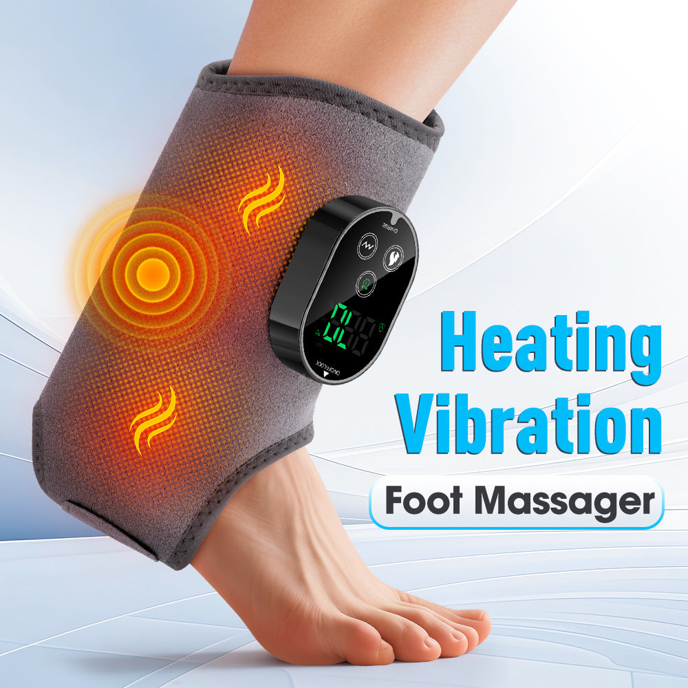 QJ™ Hot Compress Vibration Foot Massage Electric Heating Ankle Rechargeable Multifunctional Joint Ankle Support Massager