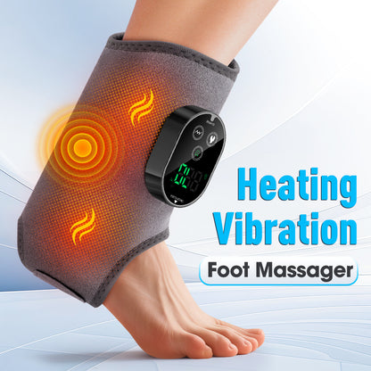 QJ™ Hot Compress Vibration Foot Massage Electric Heating Ankle Rechargeable Multifunctional Joint Ankle Support Massager