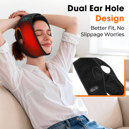 QJ™ Rechargeable Face Warmer Band with 3 Heat Levels for Relaxation and Comfort