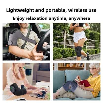QJ™ Heated Knee Pads Shoulder Pads Elbow Pads Smart Heating Massage Old Cold Legs Wireless Temperature Control Knee Massager