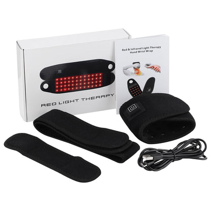 Hot Selling QJ™ 48 LED Red Light Therapy Wrap with Smart Timing Adjustable Heat Wrist Support 660nm 850nm Pain Relief