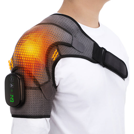 QJ™ Electric Heating Shoulder Brace for Shoulder Pain Relief, Shoulder Periarthritis, Heat Therapy, Shoulder Warmth, Sleep Vibration Massage, Heating Shoulder Brace