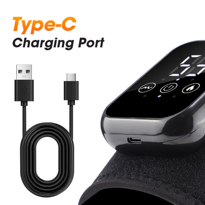 QJ™ Electric Heating Massage Knee Pads Three-Speed Extended Version Knee Pads USB Rechargeable Smart Timed Heating Knee Pads