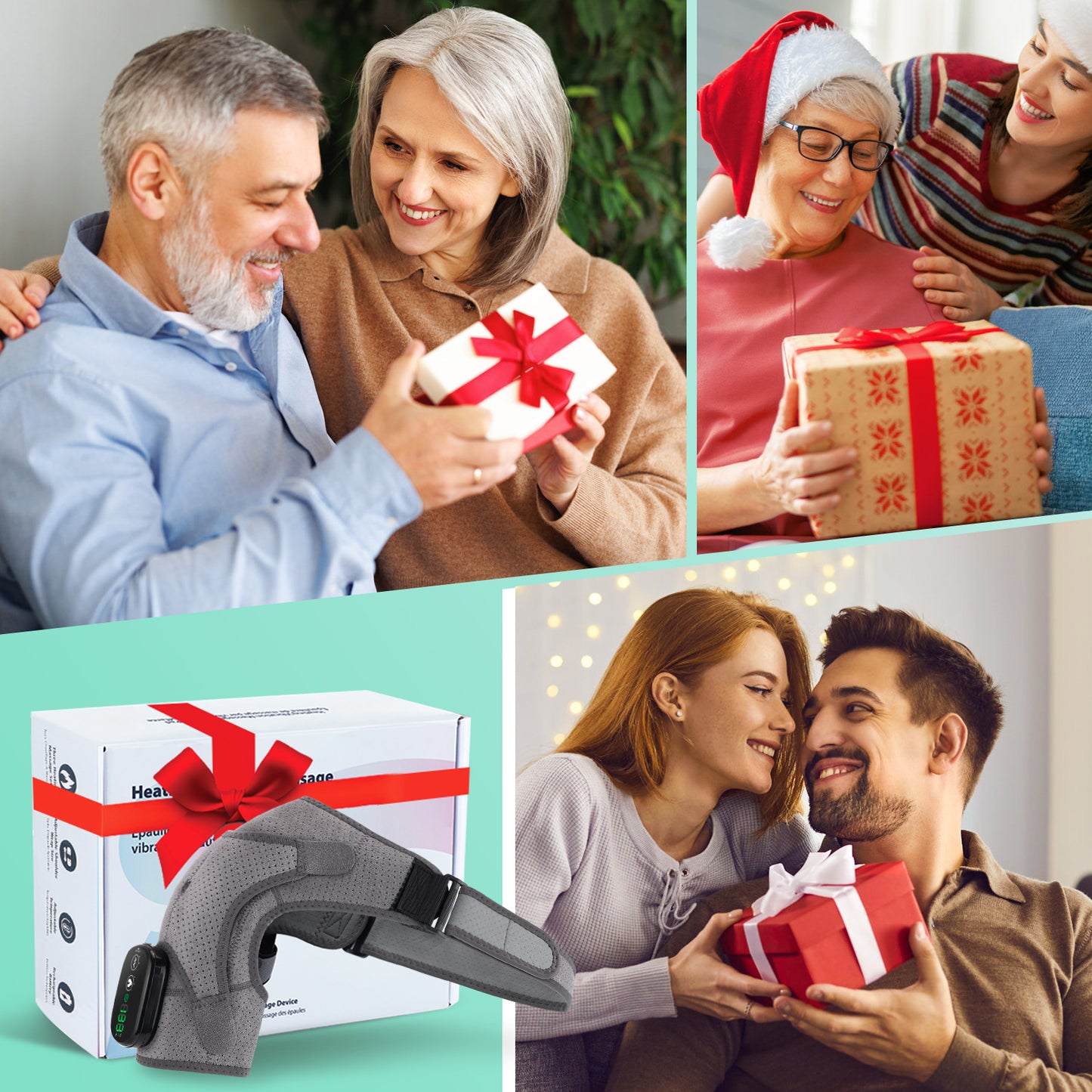 QJ™ Electric Heating Shoulder Brace for Shoulder Pain Relief, Shoulder Periarthritis, Heat Therapy, Shoulder Warmth, Sleep Vibration Massage, Heating Shoulder Brace