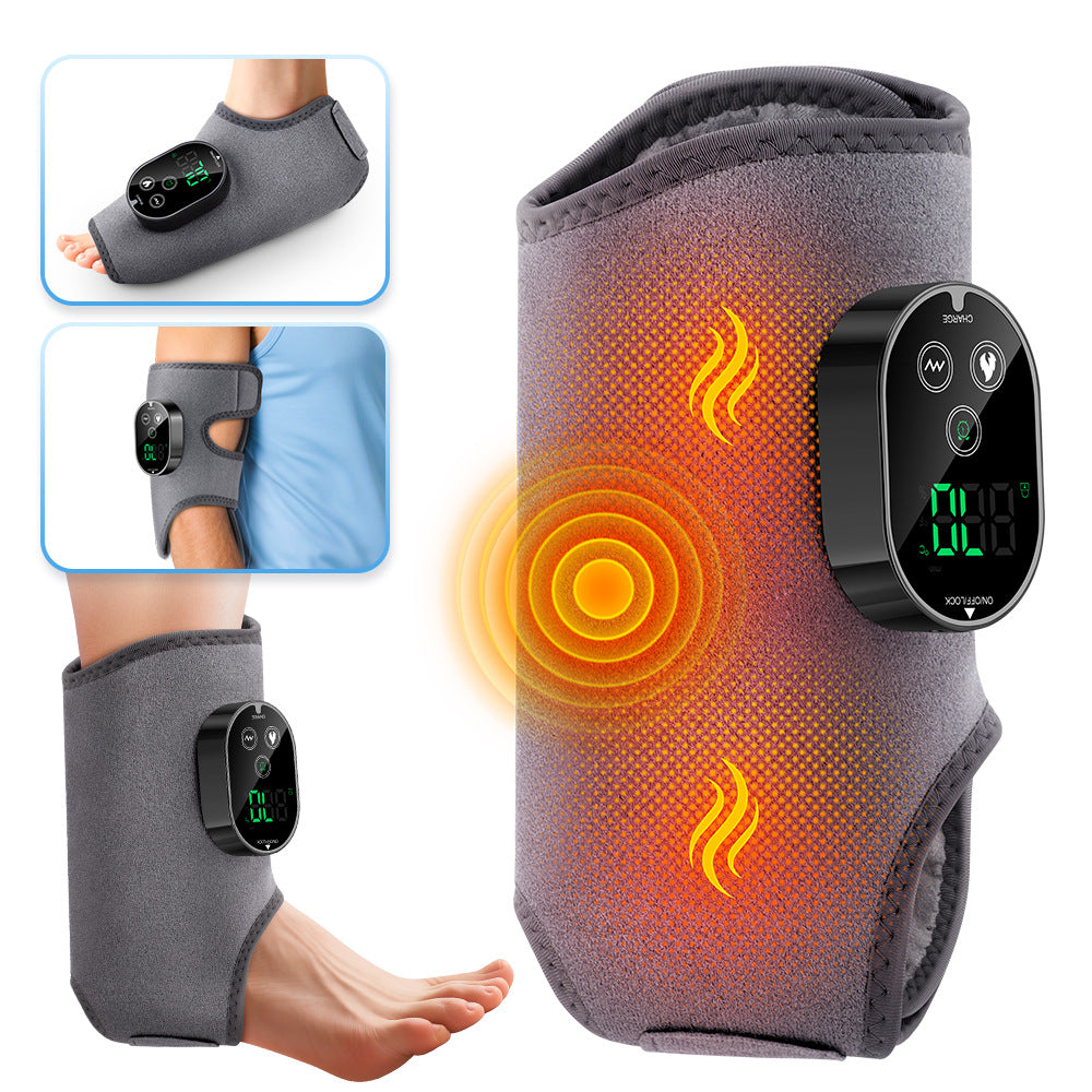 QJ™ Hot Compress Vibration Foot Massage Electric Heating Ankle Rechargeable Multifunctional Joint Ankle Support Massager