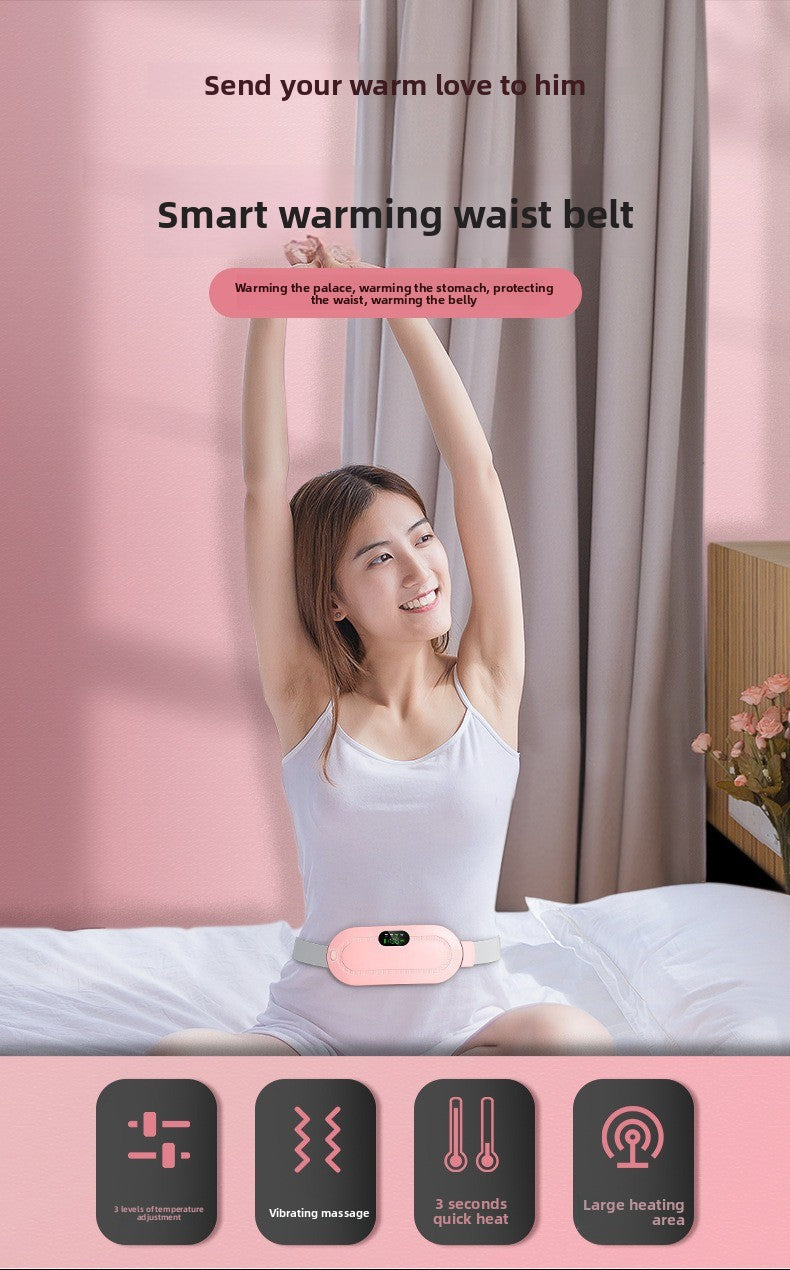 QJ™ Electric Heating Belt for Menstrual Cramps, Menstrual Pain Relief Device, Heating and Massaging Waist Belt for Women
