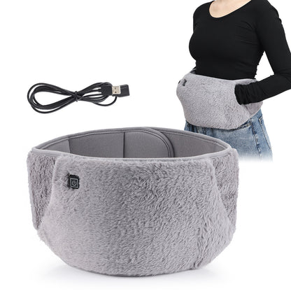 QJ™ USB Electric Heating Waist Belt, Hand Warmer, Waist and Stomach Warmer, Plush Belt, Dormitory Winter Cold Protection, Hand Warmer