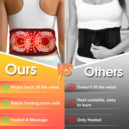 QJ™ New Red Light Therapy Massage Waist Belt Leg Belt Wireless Charging Heating Warm Palace Belt Hot Compress Waist Support Device