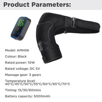 QJ™ Private Model Graphene Electric Heating Shoulder Pad APP Wireless Control Detachable Hot Compress Massage Shoulder Massager