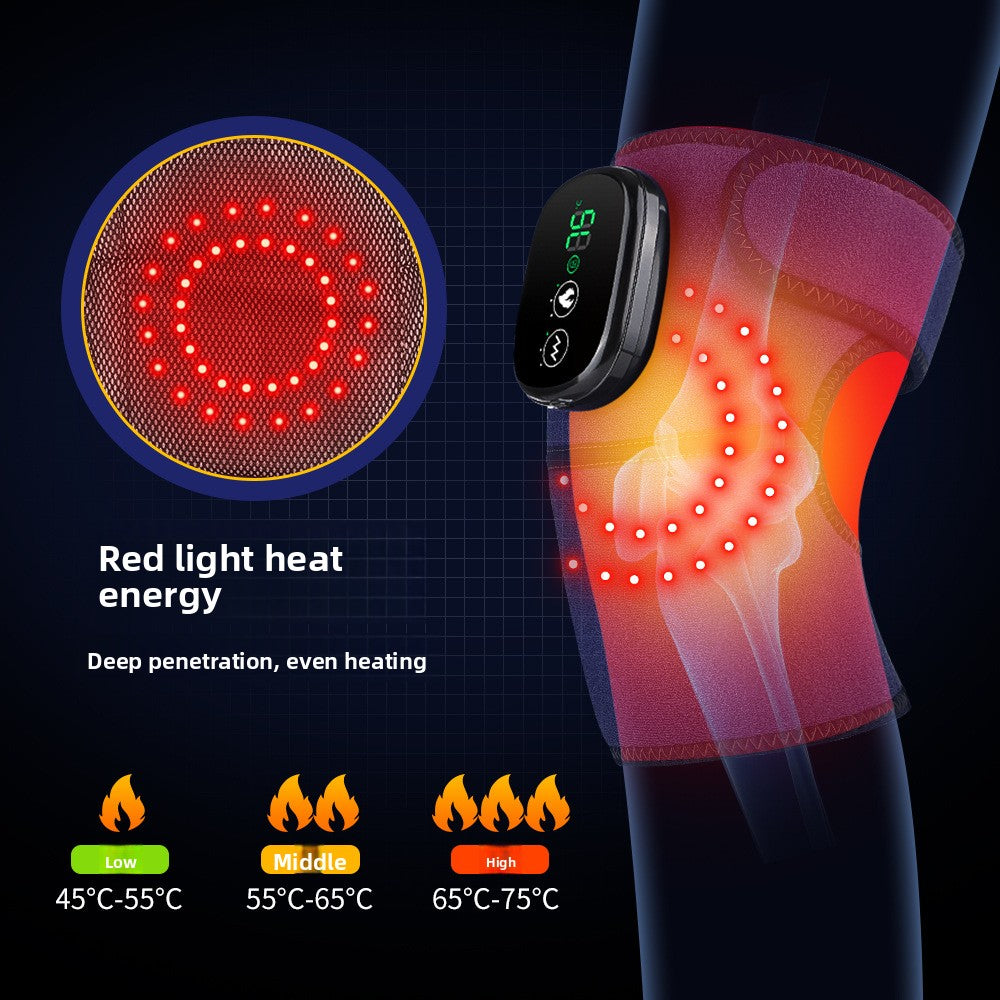 QJ™ Red Light Heating Massage Knee Pads Shoulder Pads Elbow Pads Smart Wireless Heating Infrared Therapy Mugwort Old Cold Legs