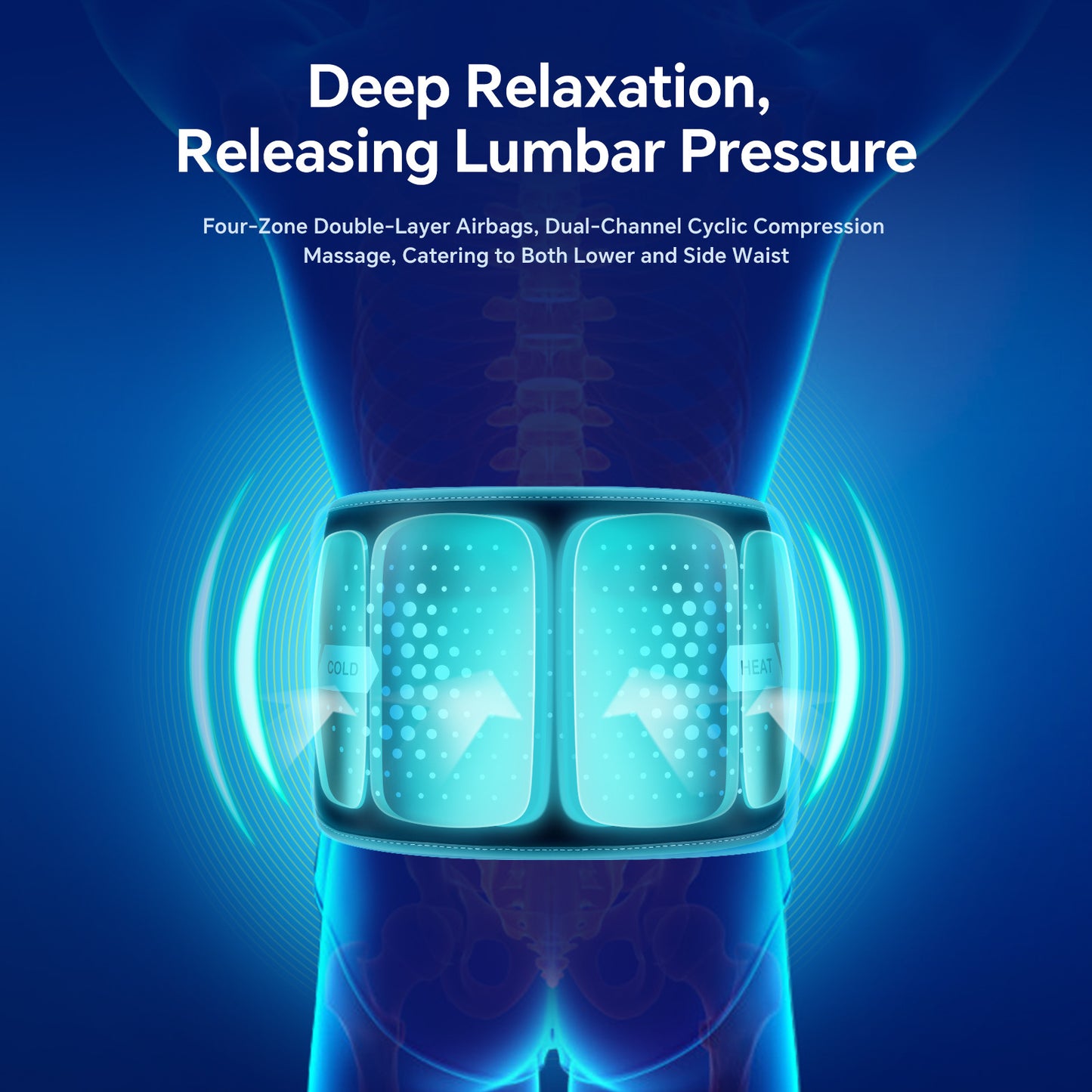 QJ™ Wireless Ice Compress Air Pressure Massage Belt Cold and Hot Switch Heating Belt Health Care Protective Gear