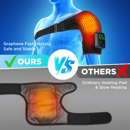 QJ™ Private Model Graphene Electric Heating Shoulder Pad APP Wireless Control Detachable Hot Compress Massage Shoulder Massager