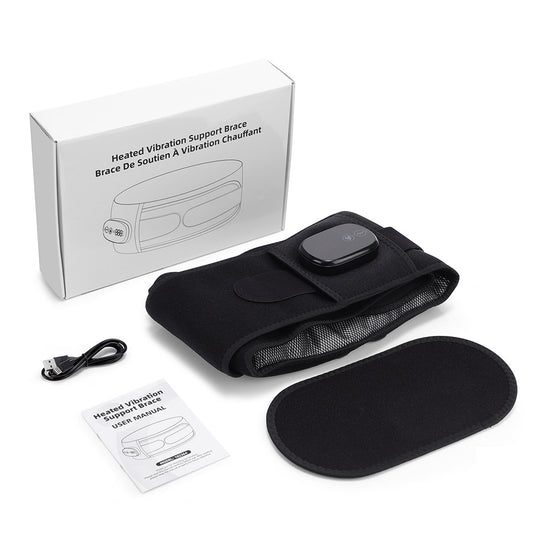 QJ™ Red Light Heat Therapy Vibrating Massage Waist Belt Wireless Charging Model Heating Uterus Warmer Belt Heat Therapy Physiotherapy Waist Belt