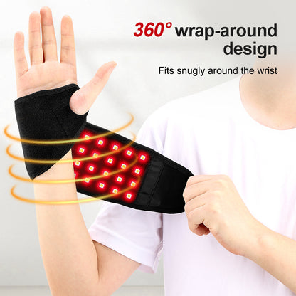 Hot Selling QJ™ 48 LED Red Light Therapy Wrap with Smart Timing Adjustable Heat Wrist Support 660nm 850nm Pain Relief