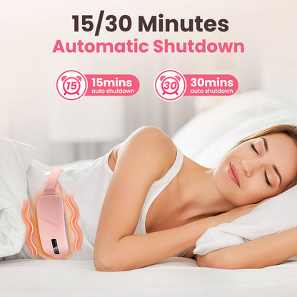 QJ™ USB Rechargeable Menstrual Heating Belt, Menstrual Pain Relief Device, Heating and Vibration Massage Belt