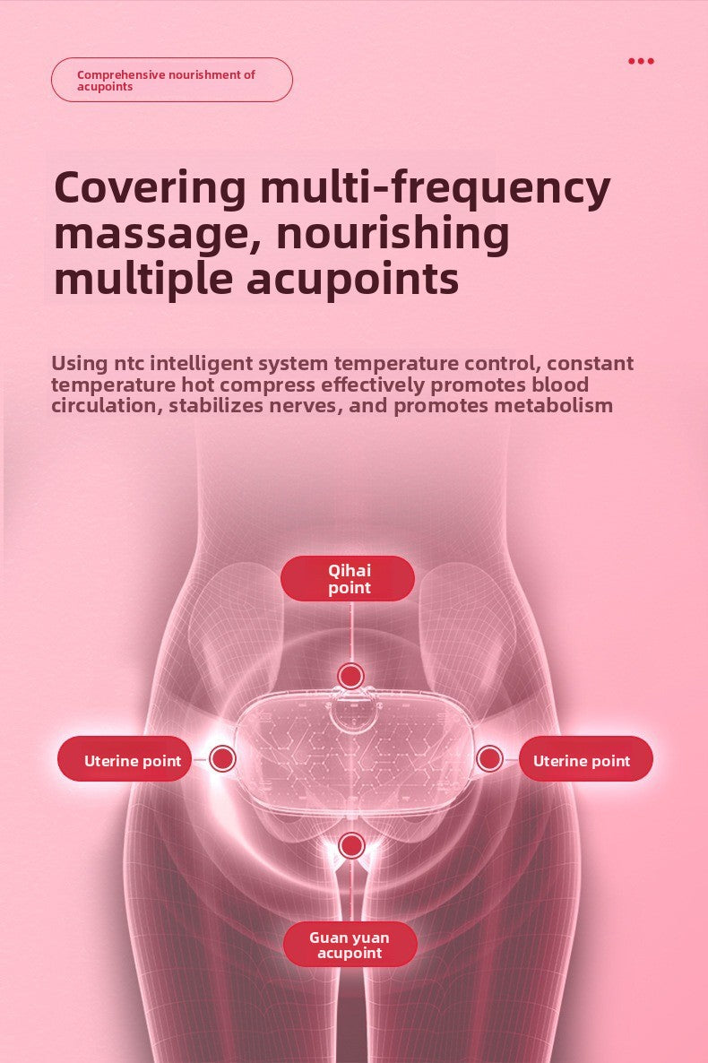 QJ™ Electric Heating Belt for Menstrual Cramps, Menstrual Pain Relief Device, Heating and Massaging Waist Belt for Women