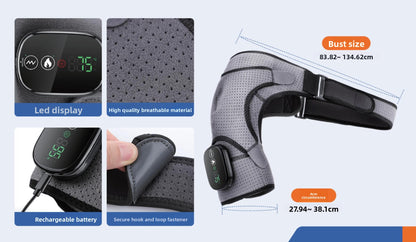 QJ™ Electric Heating Shoulder Brace for Shoulder Pain Relief, Shoulder Periarthritis, Heat Therapy, Shoulder Warmth, Sleep Vibration Massage, Heating Shoulder Brace