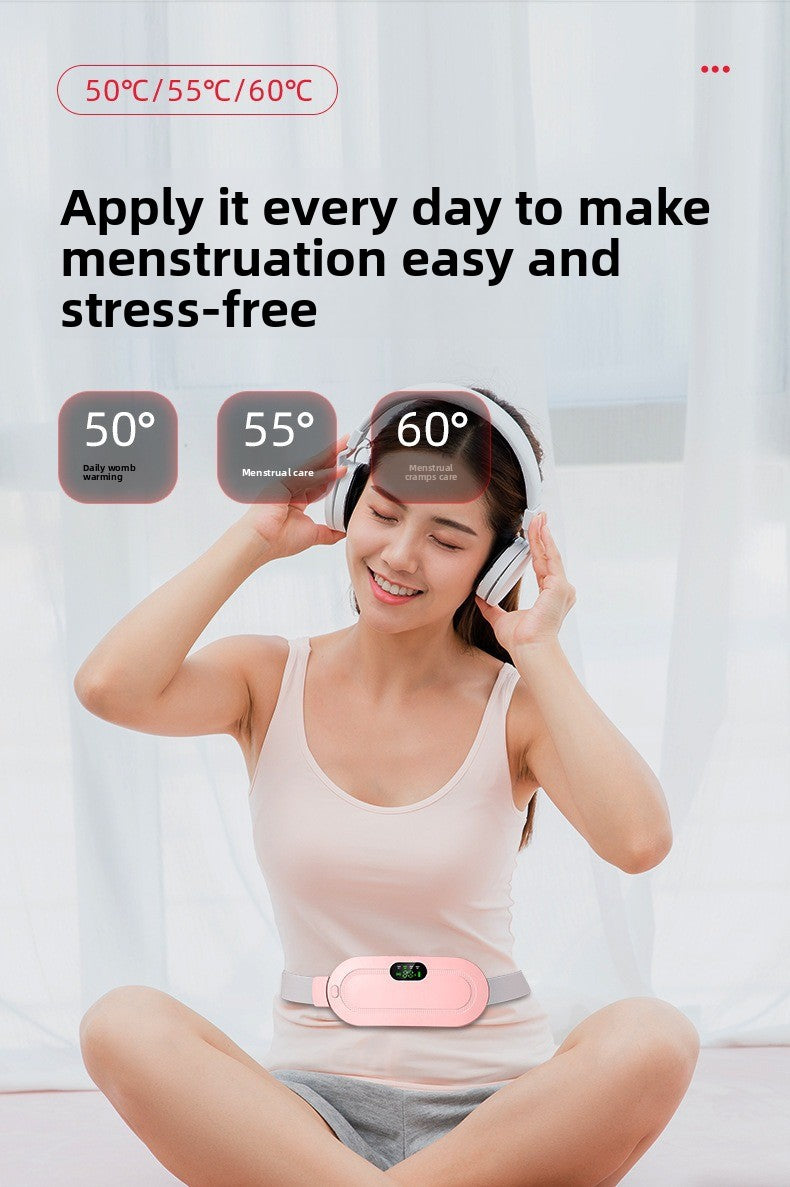 QJ™ Electric Heating Belt for Menstrual Cramps, Menstrual Pain Relief Device, Heating and Massaging Waist Belt for Women