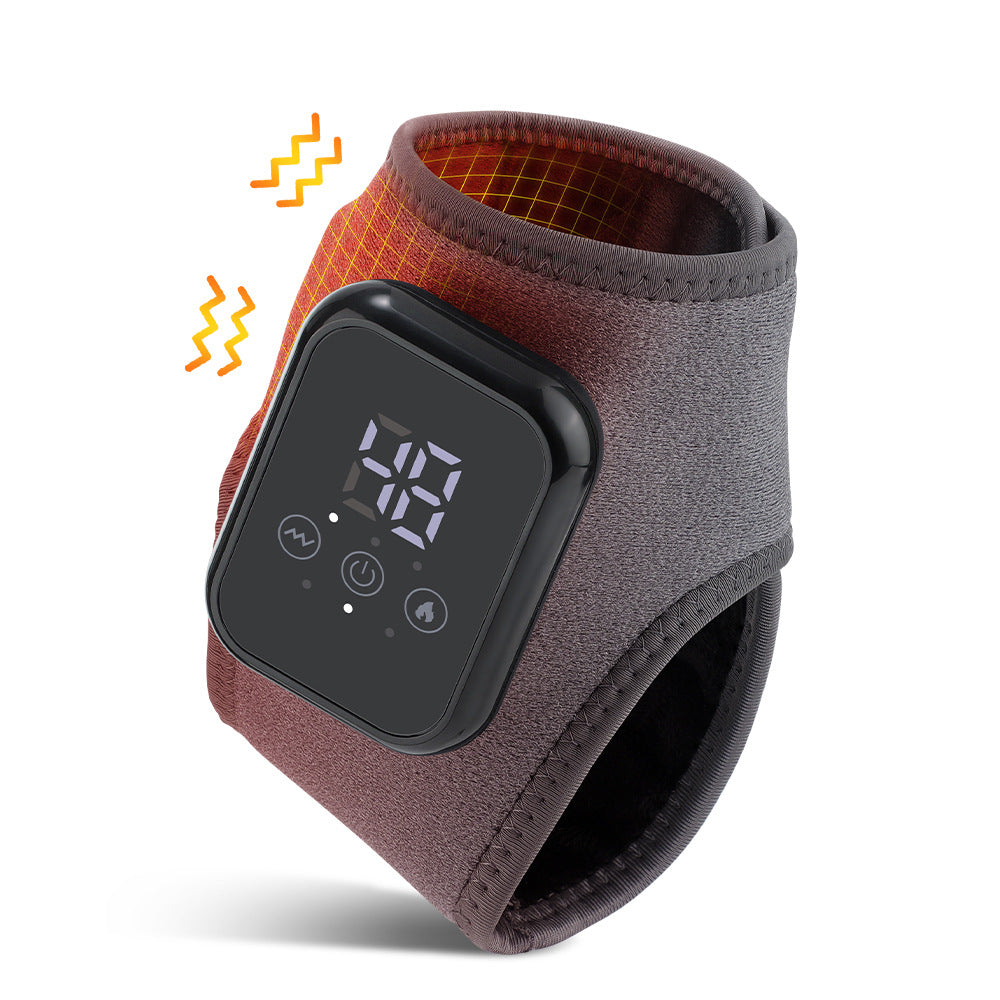 QJ™ New Electric Heated Ankle Rechargeable Vibration Massage Heat Therapy Ankle Joint Physiotherapy Device Ankle Heat Therapy Massage