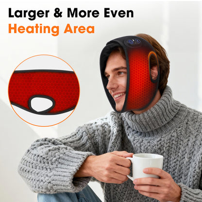 QJ™ Rechargeable Face Warmer Band with 3 Heat Levels for Relaxation and Comfort