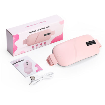 QJ™ USB Rechargeable Menstrual Heating Belt, Menstrual Pain Relief Device, Heating and Vibration Massage Belt
