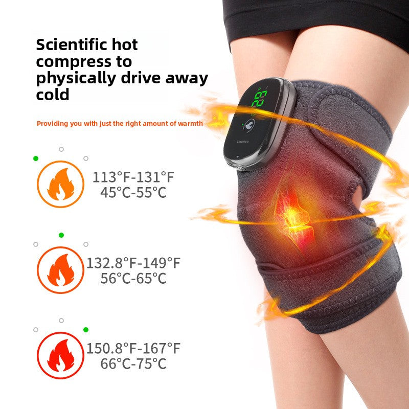 QJ™ Heated Knee Pads Shoulder Pads Elbow Pads Smart Heating Massage Old Cold Legs Wireless Temperature Control Knee Massager