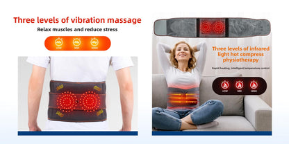QJ™ Red Light Heating Massage Waist Belt Intelligent Electric Heating Waist Support Hot Compress Waist Massager Factory
