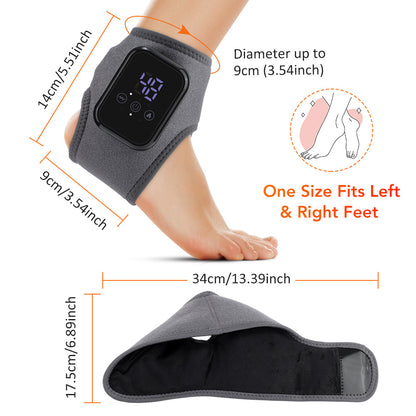 QJ™ New Electric Heated Ankle Rechargeable Vibration Massage Heat Therapy Ankle Joint Physiotherapy Device Ankle Heat Therapy Massage