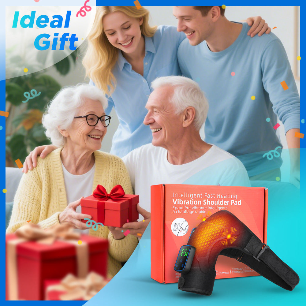 QJ™ Private Model Graphene Electric Heating Shoulder Pad APP Wireless Control Detachable Hot Compress Massage Shoulder Massager